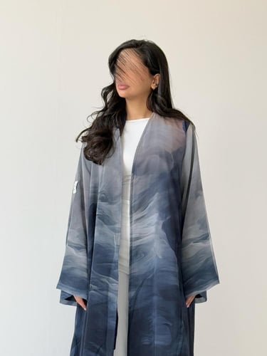 عباية شيفون كحلي