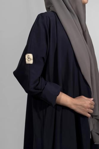 عباية كريب مغسول - كحلي