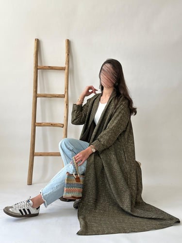 عباية لينن - اخضر