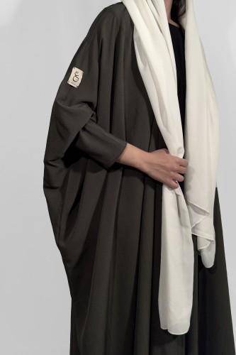 عباية كريب معرق - زيتي