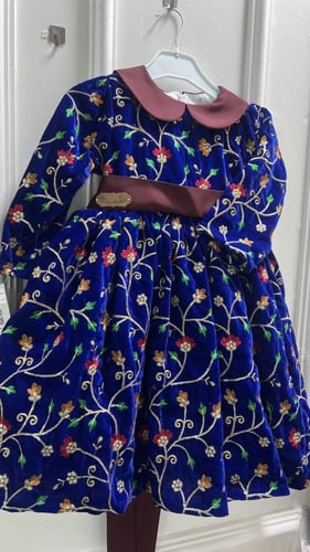 فستان مخمل مطرز