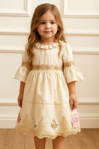 فستان دانتيل سكري