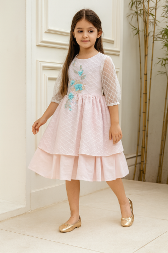 فستان مناسبات وردي