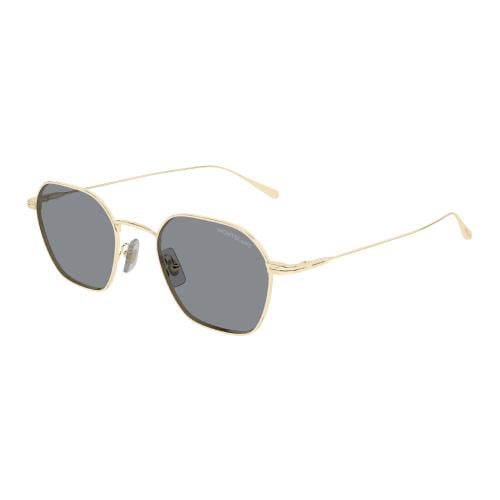 Montblanc Gold Sunglasses with Grey Lenses
