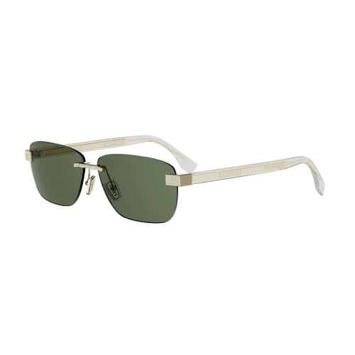 Fendi Sky Gold Rectangular Sunglasses