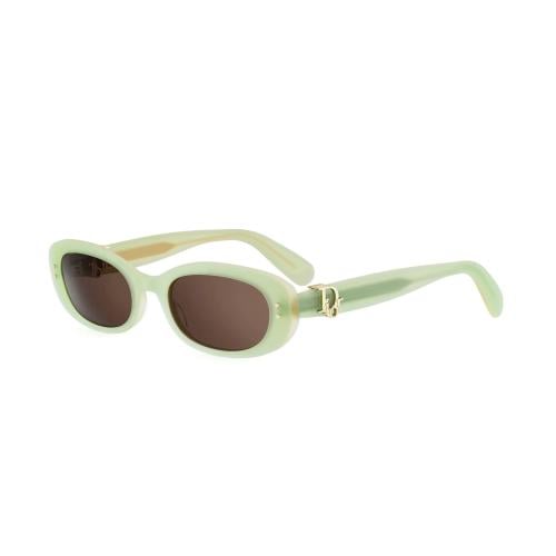 Dior Oblique B1I Yellow Oval Sunglasses