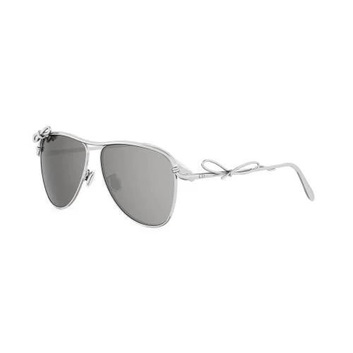 Dior Bow A1U Silver Pilot Sunglass