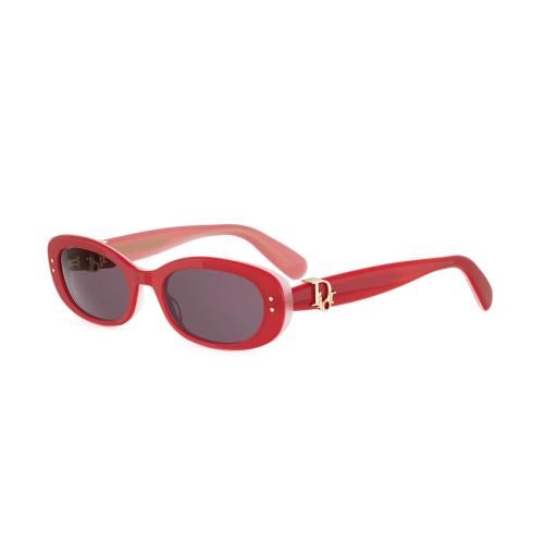 Dior Oblique B1I Red Oval Sunglasses