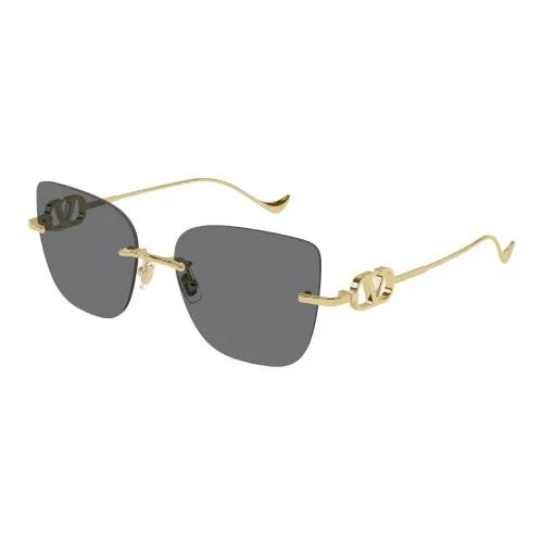 Valentino rimless sunglasses with gray lenses