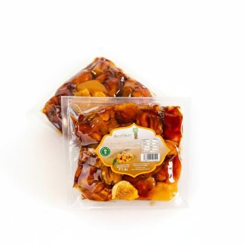 سكري محشي لوز ومخلوط مع شرائح التين والمشمش