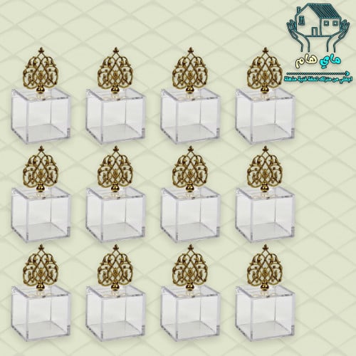 توزيعات اكرليك شفاف بغطاء، درزن 12 قطعة، عصرية و أ...