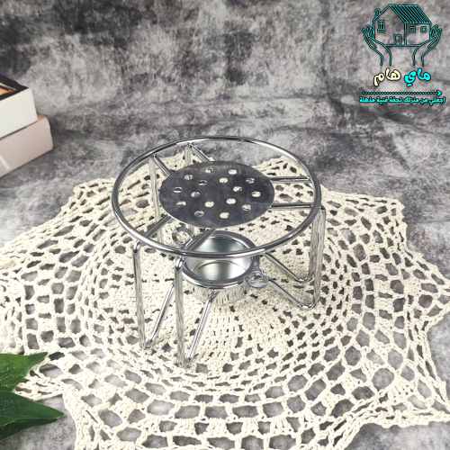 قاعدة تسخين حديد فضي للإبريق والدلة، صغير 11*11*8...