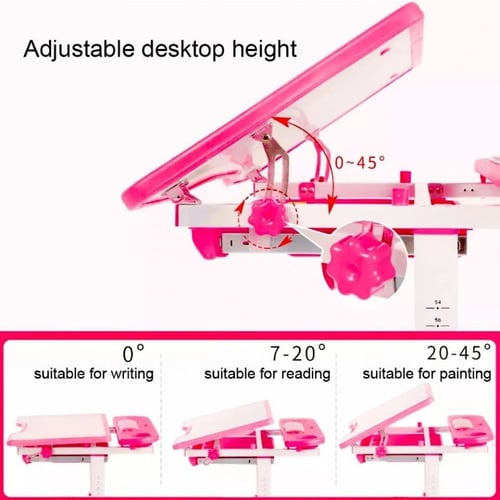 طاولة مع كرسي لدراسة الأطفال مع درج متحرك وسبورة م...