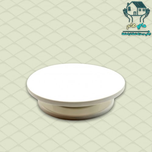 طبق بلاستيك أبيض متحرك، عصري وأنيق، بقطر 28 سم وار...
