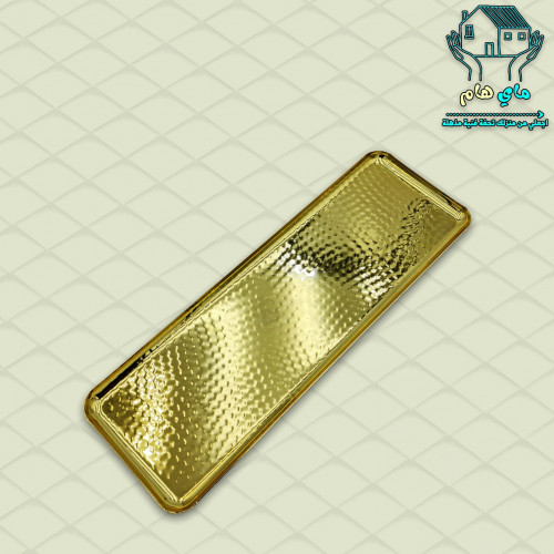 صحن حديد ذهبي كبير بجودة عالية، عصري وأنيق، 40*13...