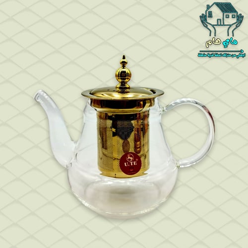 ابريق من زجاج البوروسيليكات الشفاف ضد الحرارة والن...