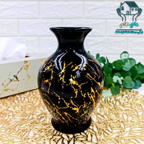 فازة ورود سيراميك بديزاين الماربل العصري والأنيق ،...