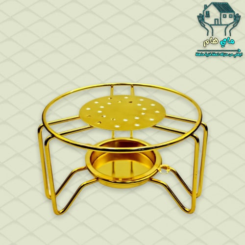 قاعدة تسخين حديد ذهبي للإبريق والدلة، كبير - 19*11...