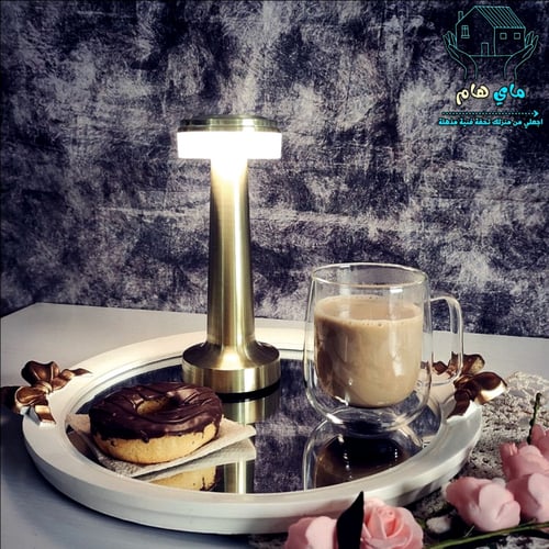 ابجورة حديد استيل ذهبي حديثة بإضاءة متعددة الألوان...