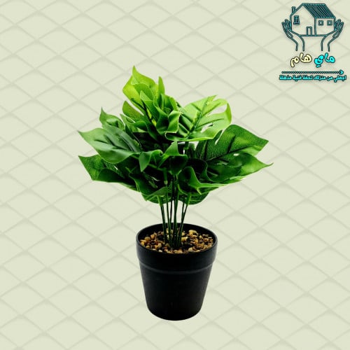 شجر صناعي بحوض بلاستيك بالأحجار أنيق مقاس 8*23 سم