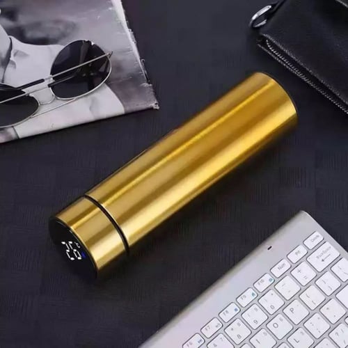 كوب كوفي حافض للحرارة استيل، مع شاشة قياس الحرارة...