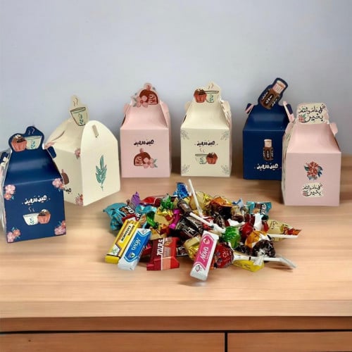توزيعات 12 علبة هدايا كرتونية بتصميم العيد المميز،...