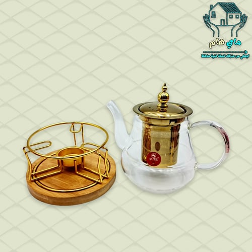 ابريق من زجاج البوروسيليكات الشفاف ضد الحرارة والن...