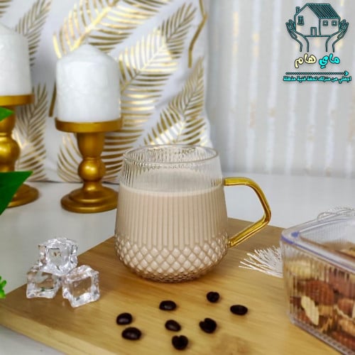 كوب كوفي زجاج، بديزاين عصري وأنيق