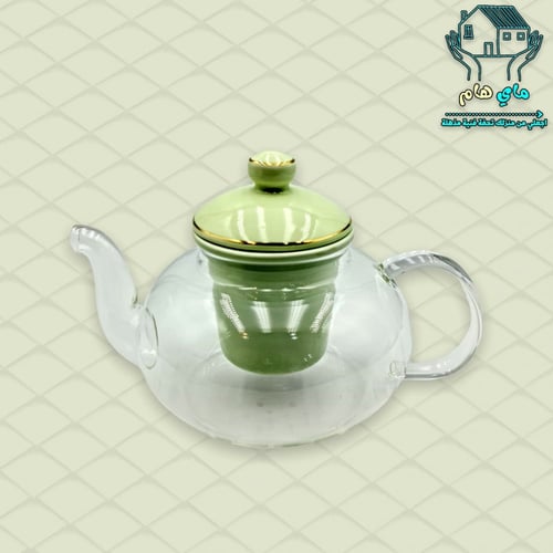 ابريق من زجاج البوروسيليكات الشفاف ضد الحرارة والن...