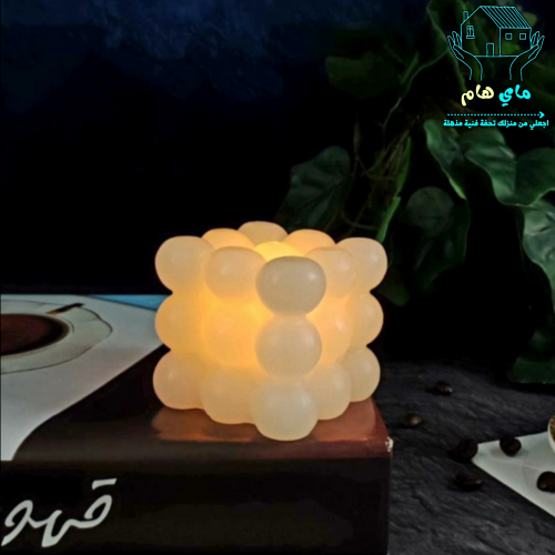 شموع بطارية ديزاين الببلز المميز، لون أبيض، بإضاءة...