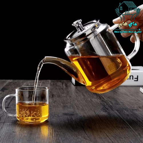 ابريق من زجاج البوروسيليكات الشفاف ضد الحرارة والن...