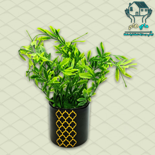 شجر صناعي بحوض سيراميك أنيق، 9*24 سم