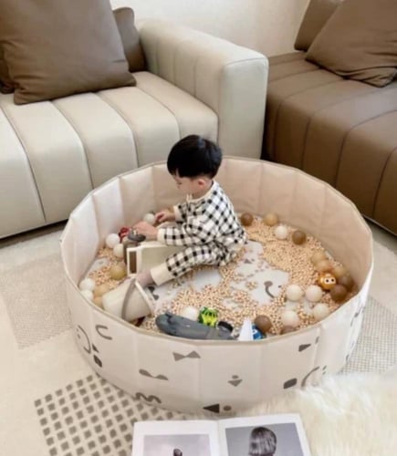 حوض كرات قابل للطي باللون البيج