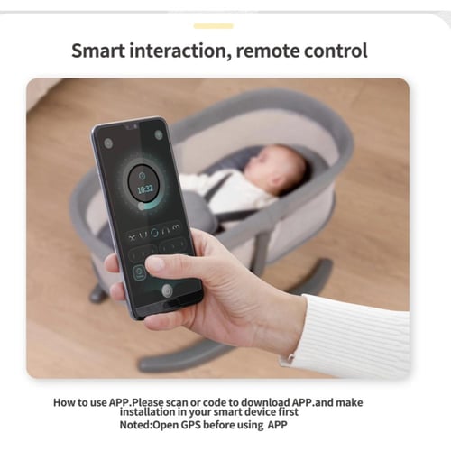 سرير اطفال هزاز الكتروني 2 في 1