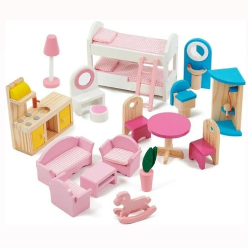 بيت دمية خشبي للأطفال ارتفاع 115 سم