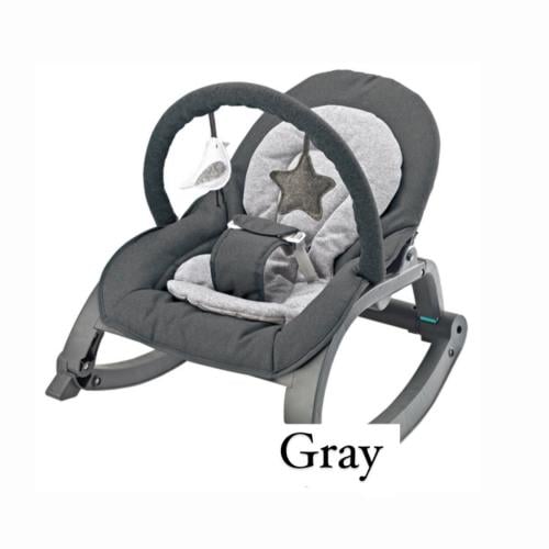 كرسي هزاز للاطفال باللون الرمادي