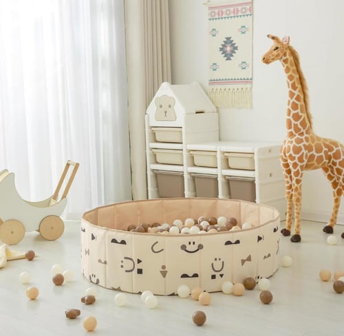 حوض كرات قابل للطي باللون البيج