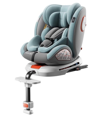 كرسي سيارة دوار بنظام isofix مع ساق داعم