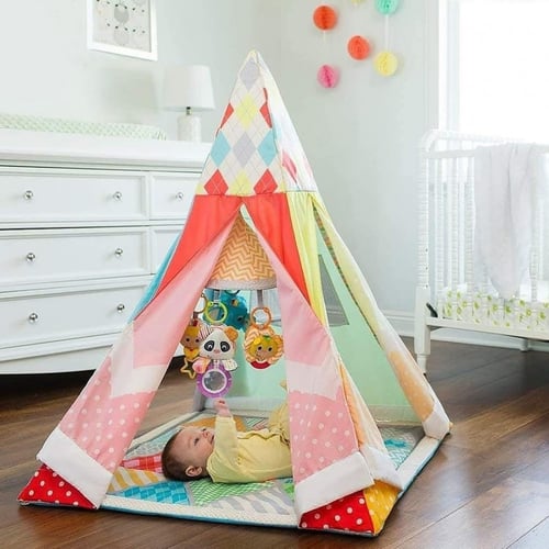 خيمة وحصيرة لعب للأطفال 2 في 1