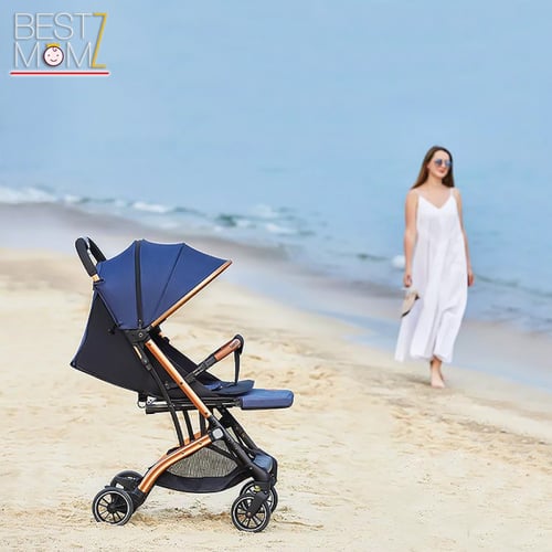 عربة أطفال Qz1 خفيفة بإصدار جديد فاخر