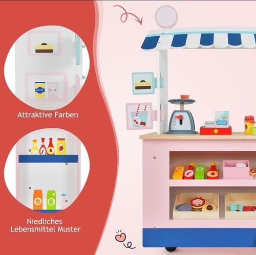 متجر خشبي عربة طعام