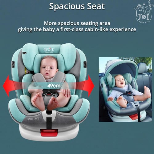 كرسي سيارة دوار بنظام isofix مع ساق داعم