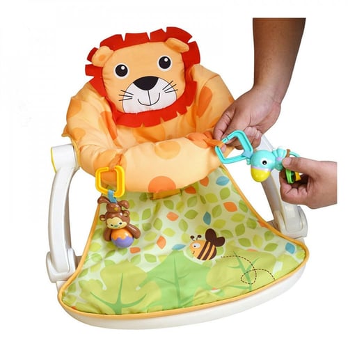 مقعد أطفال محمول شكل أسد مع ألعاب تفاعلية