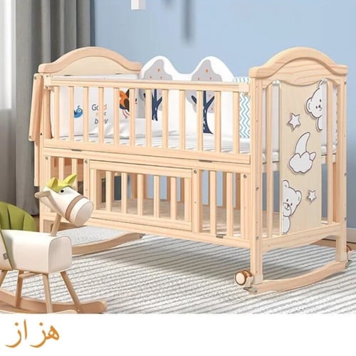 سرير خشبي قابل للتمديد بتصميم راقي