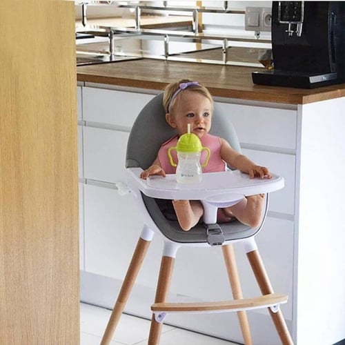 كرسي طعام خشبي 2 في 1