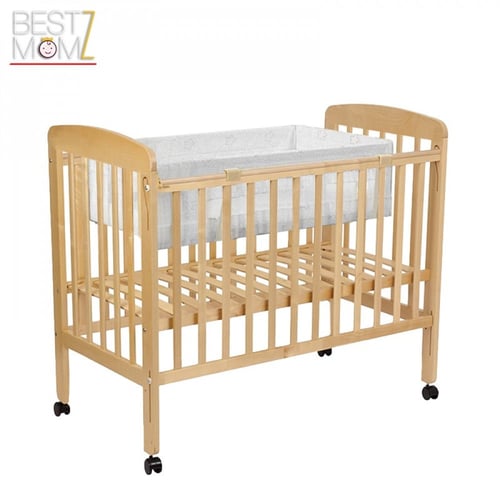 سرير أطفال خشبي مع هندول