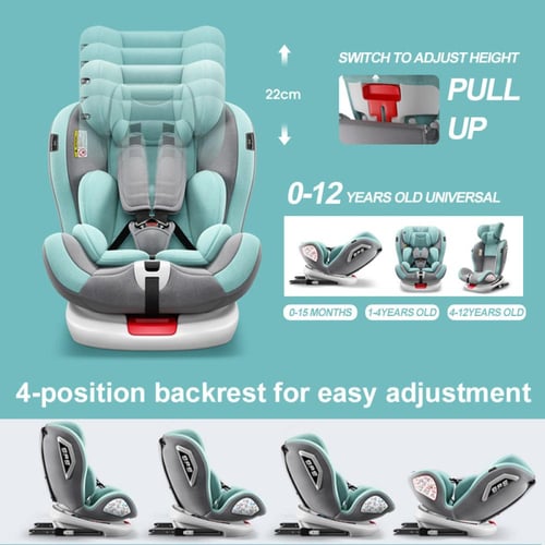 كرسي سيارة دوار بنظام isofix مع ساق داعم