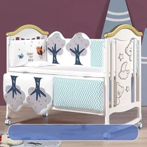 مفرش سرير اطفال قطن شكل الغابة