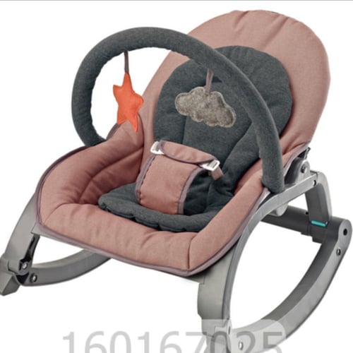 كرسي هزاز للاطفال باللون الرمادي