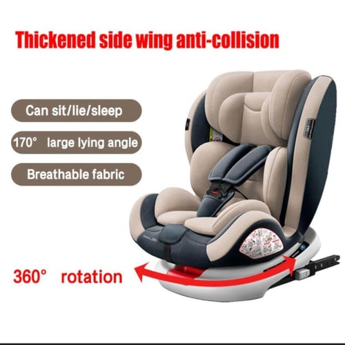 كرسي سيارة دوار بنظام isofix مع ساق داعم